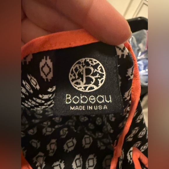 Bobeau Black and Orange Boxy Blouse - Picture 7 of 8